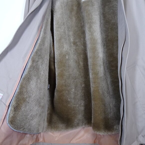 London Fog Zip Front Jacket Men's 40 Reg Beige Removable Faux Fur Lined Classic - Picture 7 of 14